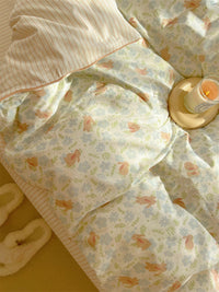 HKM-356115 Pastoral Floral Print Pure Cotton Four-Piece Bedding Set