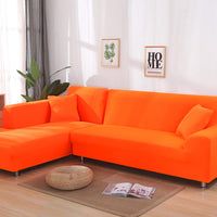 HKM-356179 Elastic Sofa Cover Set for Corner Sectional - 2-Piece Design, Stretchable Polyester & Spandex