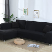 HKM-356179 Elastic Sofa Cover Set for Corner Sectional - 2-Piece Design, Stretchable Polyester & Spandex
