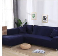 HKM-356179 Elastic Sofa Cover Set for Corner Sectional - 2-Piece Design, Stretchable Polyester & Spandex