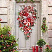 HKM-356563 Artificial Christmas Wreath Garland - Festive Holiday Decoration for Home, Porch, Window, or Door