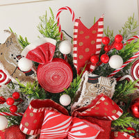 HKM-356563 Artificial Christmas Wreath Garland - Festive Holiday Decoration for Home, Porch, Window, or Door