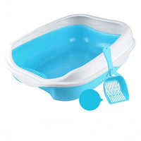 HKM-356627 Semi Enclosed Thickened Splash Proof Cat Litter Box with Optional Cat Mat and Shovel