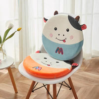 HKM-356755 Cute Cartoon Plush Animal Cushions - Shiba Inu, Orange Cow, Black Cow, Blue Cow, Totoro, Owl, Monkey, Shark, 40x40cm