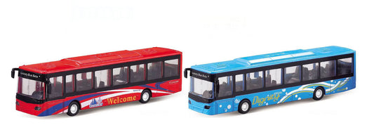 HKM-356755 Pull Back Die Cast Alloy Bus Model - 1:35 Scale Toy Vehicle for Ages 2 and Up