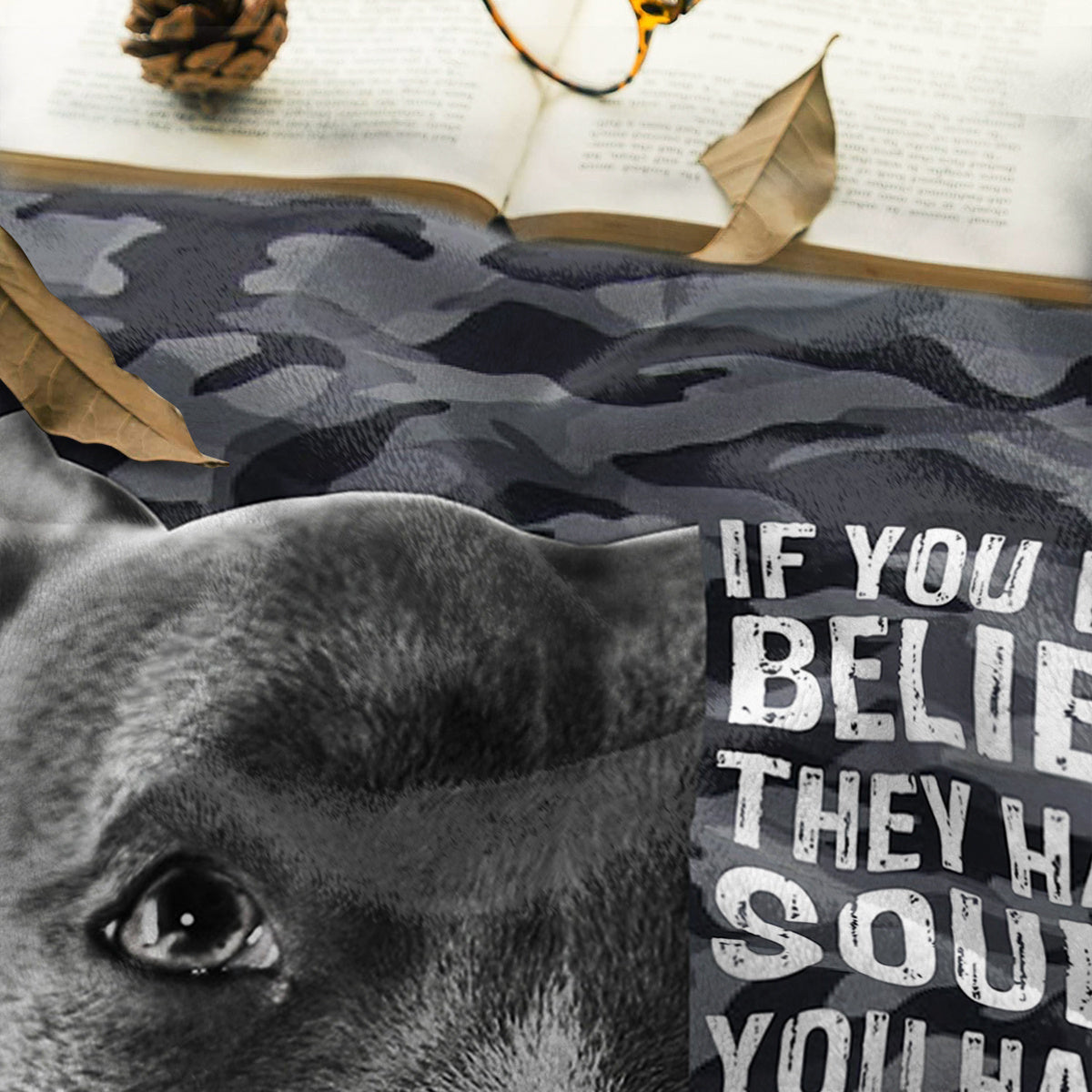 HKM-356947 Gray Camouflage Flannel Throw Blanket - Soft and Lightweight Bedspread, 60x80 Inches
