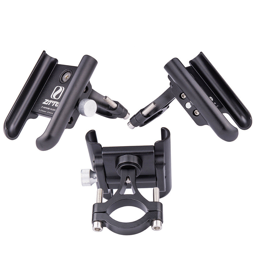 HKM-357011 Adjustable Aluminum Alloy Bicycle Mobile Phone Holder for 3.5" to 7.0" Devices with 360-Degree Rotation