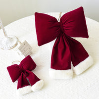 HKM-357075 Large Three-Dimensional Christmas Lint Bowknot Decoration in Various Sizes