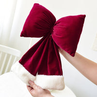HKM-357075 Large Three-Dimensional Christmas Lint Bowknot Decoration in Various Sizes