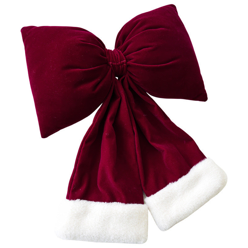 HKM-357075 Large Three-Dimensional Christmas Lint Bowknot Decoration in Various Sizes