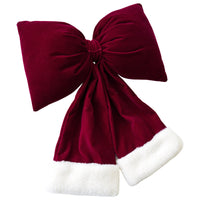 HKM-357075 Large Three-Dimensional Christmas Lint Bowknot Decoration in Various Sizes