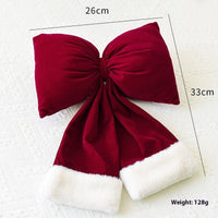 HKM-357075 Large Three-Dimensional Christmas Lint Bowknot Decoration in Various Sizes
