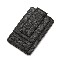 HKM-357203 Men's PU Leather Mini Wallet with Magnetic Snap, Card Holder, and Coin Pocket in Solid Colors