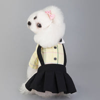 HKM-357395 Stylish Cotton Student Suit for Dogs - Spring and Summer Couple Outfit