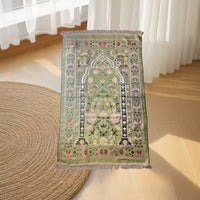 HKM-357587 Middle Eastern Ethnic Style Rectangular Worship Carpet, 70x110cm, Solid Color Polyester Fiber, Hand Washable