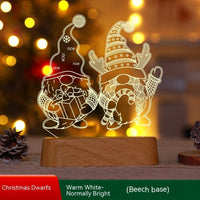 HKM-357715 Acrylic LED 3D Night Light Decoration - Perfect for Kids, Christmas, New Year, and Valentine's Day Gifts