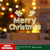 HKM-357715 Acrylic LED 3D Night Light Decoration - Perfect for Kids, Christmas, New Year, and Valentine's Day Gifts