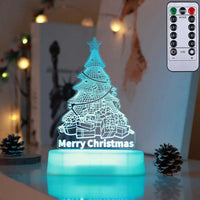 HKM-357715 Acrylic LED 3D Night Light Decoration - Perfect for Kids, Christmas, New Year, and Valentine's Day Gifts