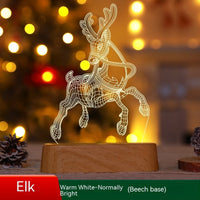 HKM-357715 Acrylic LED 3D Night Light Decoration - Perfect for Kids, Christmas, New Year, and Valentine's Day Gifts
