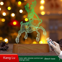 HKM-357715 Acrylic LED 3D Night Light Decoration - Perfect for Kids, Christmas, New Year, and Valentine's Day Gifts