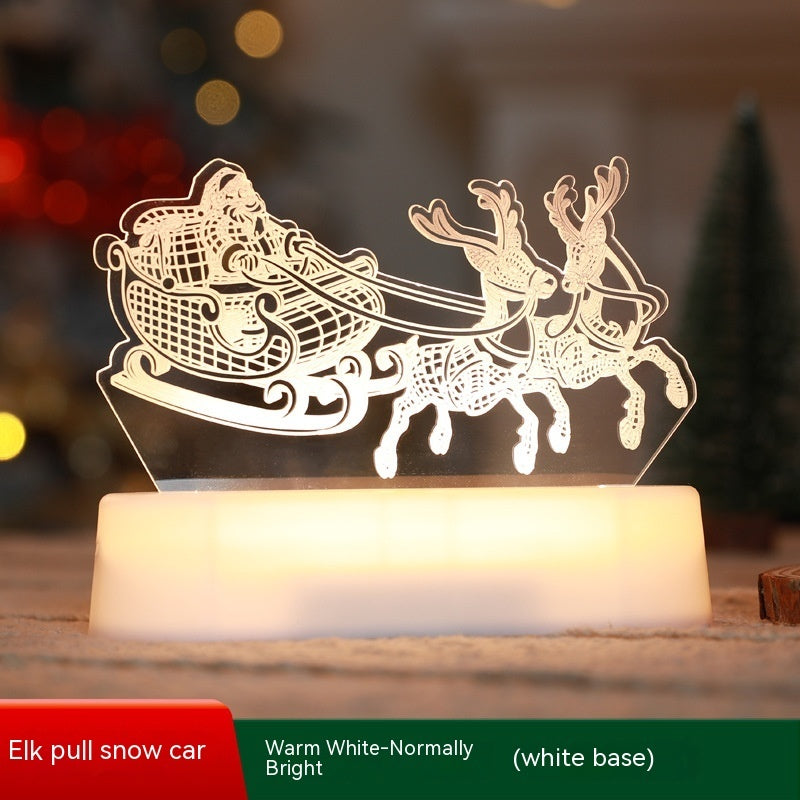 HKM-357715 Acrylic LED 3D Night Light Decoration - Perfect for Kids, Christmas, New Year, and Valentine's Day Gifts