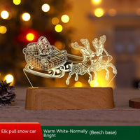 HKM-357715 Acrylic LED 3D Night Light Decoration - Perfect for Kids, Christmas, New Year, and Valentine's Day Gifts