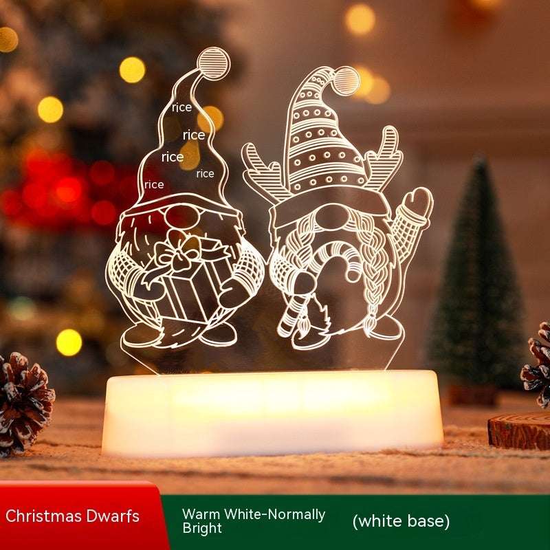 HKM-357715 Acrylic LED 3D Night Light Decoration - Perfect for Kids, Christmas, New Year, and Valentine's Day Gifts