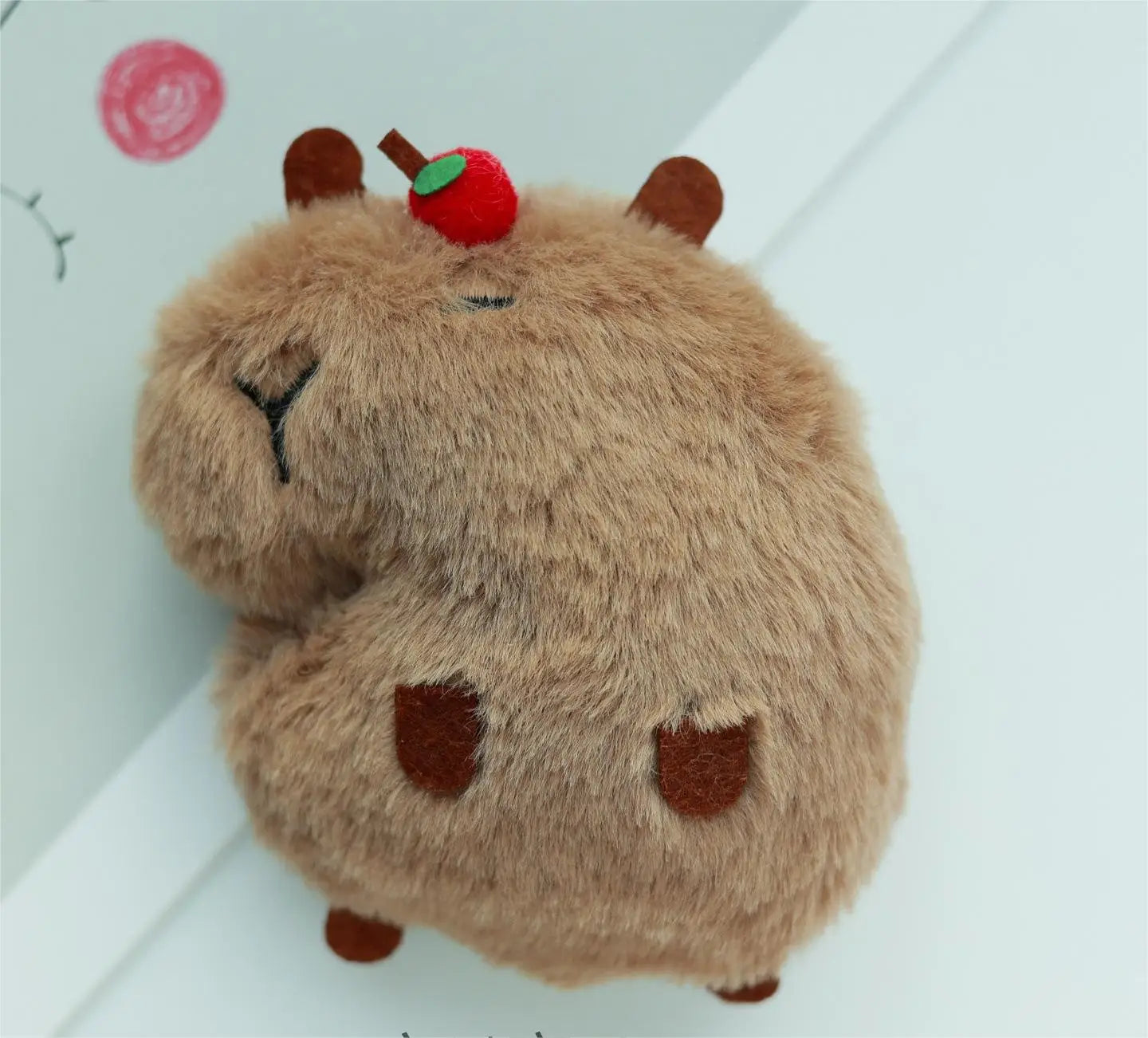HKM-357779 Cute Star Capybara Siamese Cat Pendant Plush Keychain Charm for Creative Couples