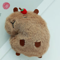 HKM-357779 Cute Star Capybara Siamese Cat Pendant Plush Keychain Charm for Creative Couples