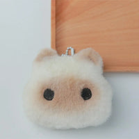 HKM-357779 Cute Star Capybara Siamese Cat Pendant Plush Keychain Charm for Creative Couples