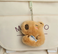 HKM-357779 Cute Star Capybara Siamese Cat Pendant Plush Keychain Charm for Creative Couples