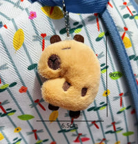 HKM-357779 Cute Star Capybara Siamese Cat Pendant Plush Keychain Charm for Creative Couples
