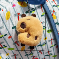 HKM-357779 Cute Star Capybara Siamese Cat Pendant Plush Keychain Charm for Creative Couples
