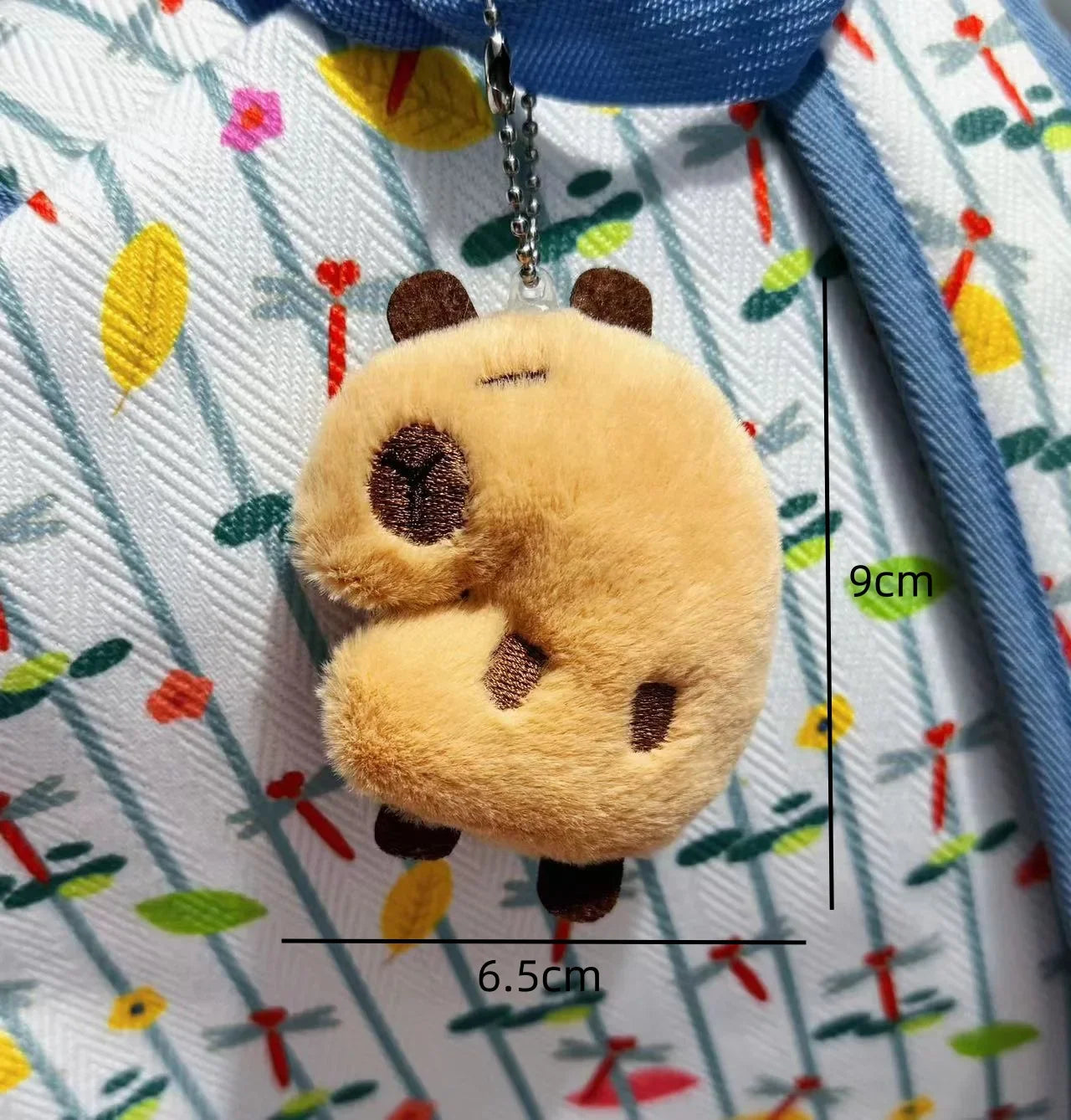 HKM-357779 Cute Star Capybara Siamese Cat Pendant Plush Keychain Charm for Creative Couples