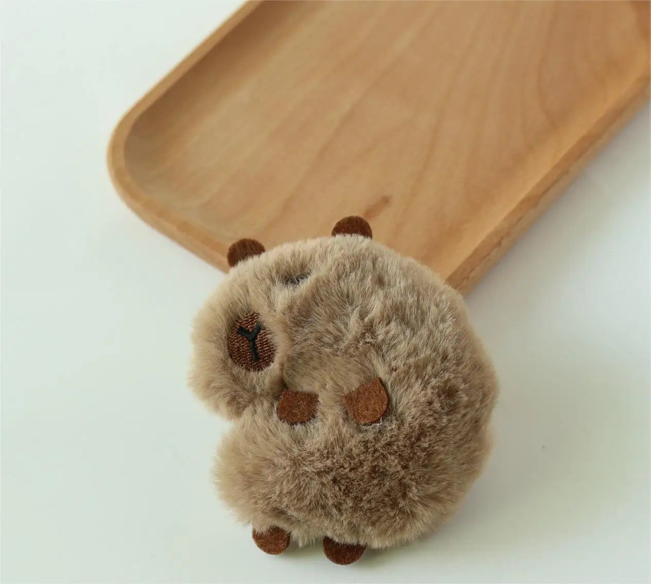 HKM-357779 Cute Star Capybara Siamese Cat Pendant Plush Keychain Charm for Creative Couples