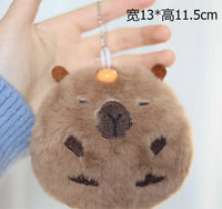 HKM-357779 Cute Star Capybara Siamese Cat Pendant Plush Keychain Charm for Creative Couples