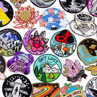 HKM-357779 Embroidered Thermo Adhesive Patches for Clothing and Home Textiles