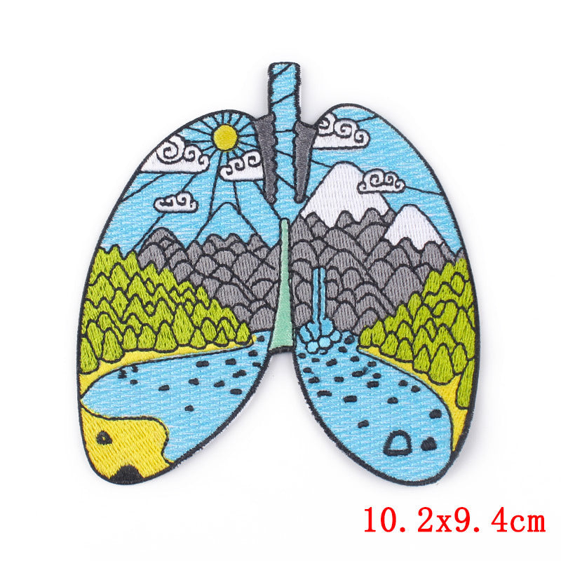 HKM-357779 Embroidered Thermo Adhesive Patches for Clothing and Home Textiles