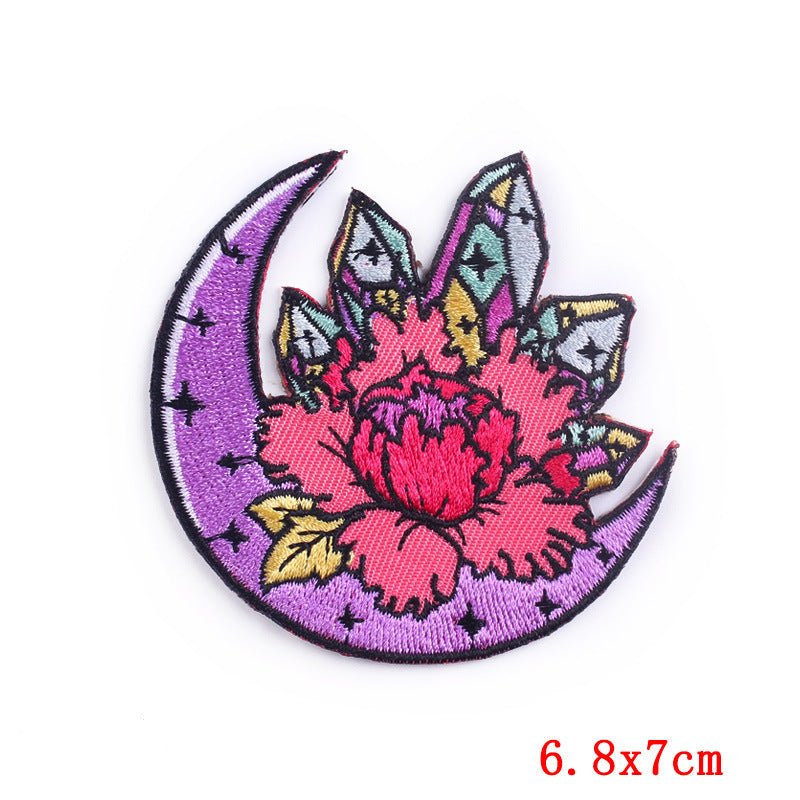HKM-357779 Embroidered Thermo Adhesive Patches for Clothing and Home Textiles