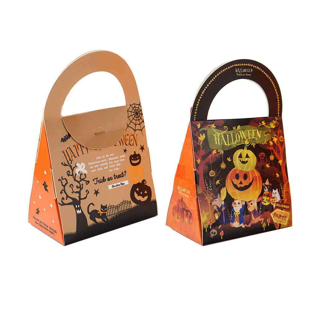 HKM-357907 Retro Halloween Candy Box Handbag - Paper, 12x6.5x18 cm