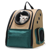 HKM-358099 Portable Outdoor Backpack for Cats and Dogs - Medium Hard, 15 kg Capacity, Dark Green