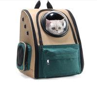 HKM-358099 Portable Outdoor Backpack for Cats and Dogs - Medium Hard, 15 kg Capacity, Dark Green