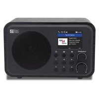 HKM-358163 Mini Wi-Fi Audio Radio with Bluetooth, 2000mAh Battery, 8-Hour Playtime, Mono Sound, Wood Finish, Remote Control