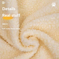HKM-358227 L-shaped Plush Cat Hammock Nest in Lamb and Rabbit Fur Options