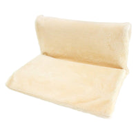 HKM-358227 L-shaped Plush Cat Hammock Nest in Lamb and Rabbit Fur Options