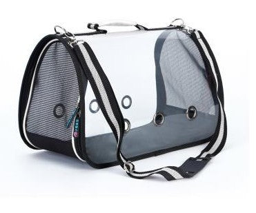 HKM-358291 Transparent Portable Pet Messenger Bag – Acrylic Material, Available in Red, Green, and Orange, Multiple Sizes