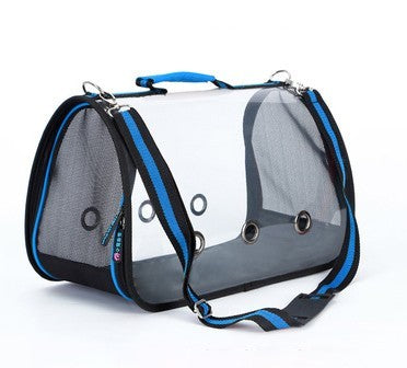 HKM-358291 Transparent Portable Pet Messenger Bag – Acrylic Material, Available in Red, Green, and Orange, Multiple Sizes