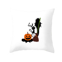 HKM-358483 Halloween Pumpkin Cartoon Peach Skin Pillowcase for Home and Office Décor, 45x45cm