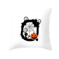 HKM-358483 Halloween Pumpkin Cartoon Peach Skin Pillowcase for Home and Office Décor, 45x45cm