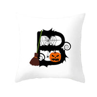 HKM-358483 Halloween Pumpkin Cartoon Peach Skin Pillowcase for Home and Office Décor, 45x45cm